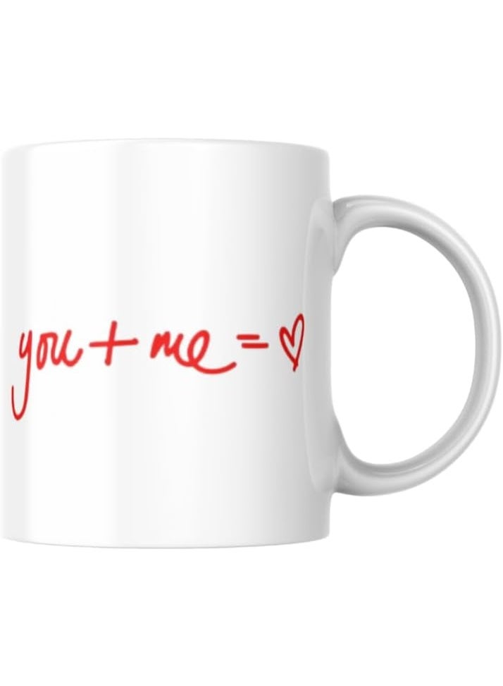 مج سيراميك مطبوع لعيد الحب – كوب قهوة وشاي بتصميم رومانسي، متين ومناسب للأزواج، مثالي للاستخدام في المنزل والمكتب والهدايا